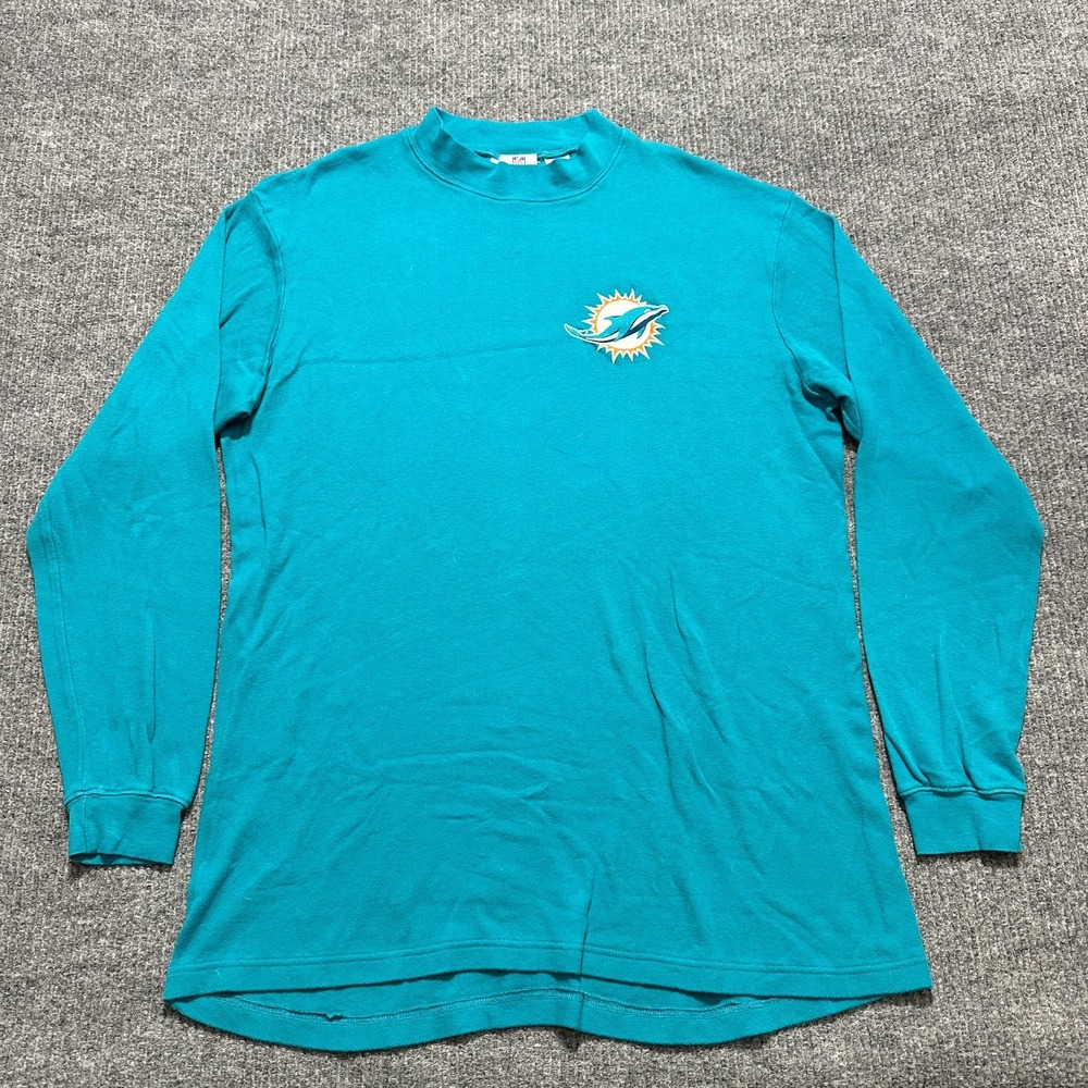 NFL Team Apparel Miami Dolphins Mens Shirt Size 2XL Tall Stretch Long Sleeve